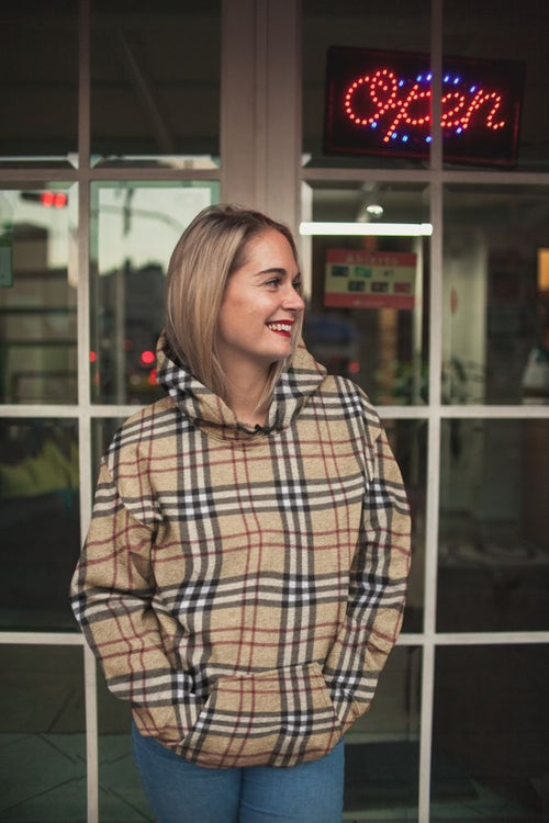 Burberry Old Branded Pattern Female Sublimation Hoodie